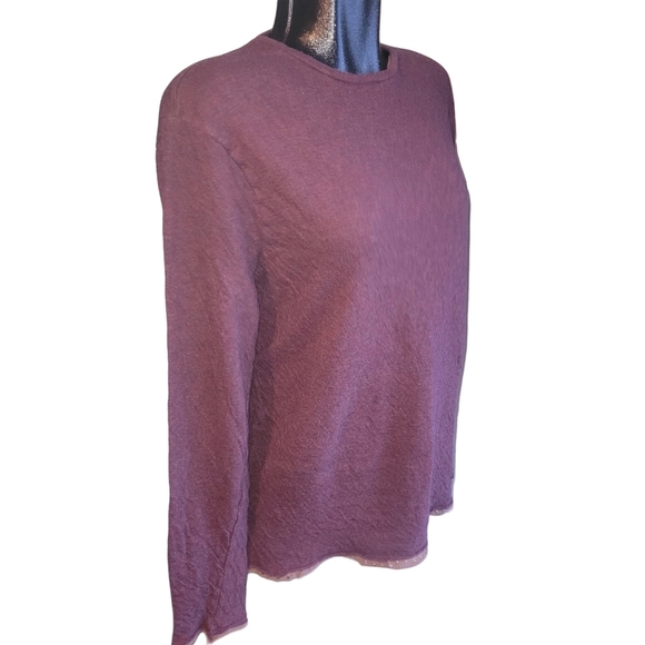 Buffalo David Bitton Burgundy Sweater with Tan Rough Edging L - Picture 3 of 8